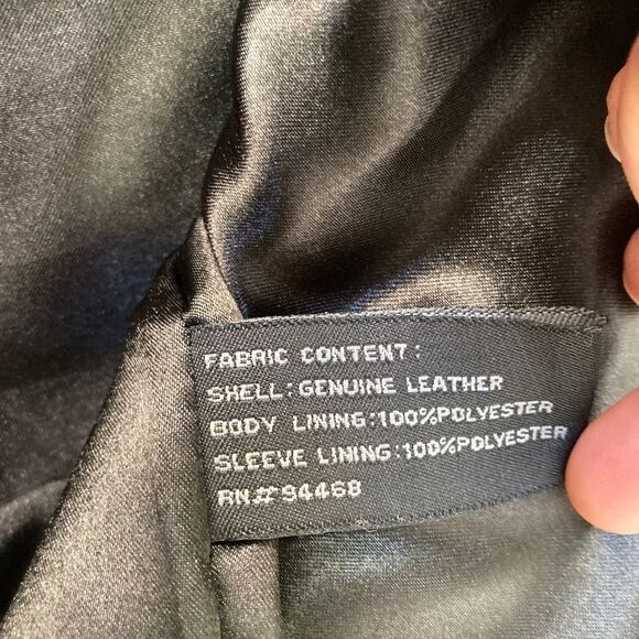 Claiborne Black Lambskin Leather Outerwear Jacket Size XXL 90's Classic Grunge - Picture 10 of 13